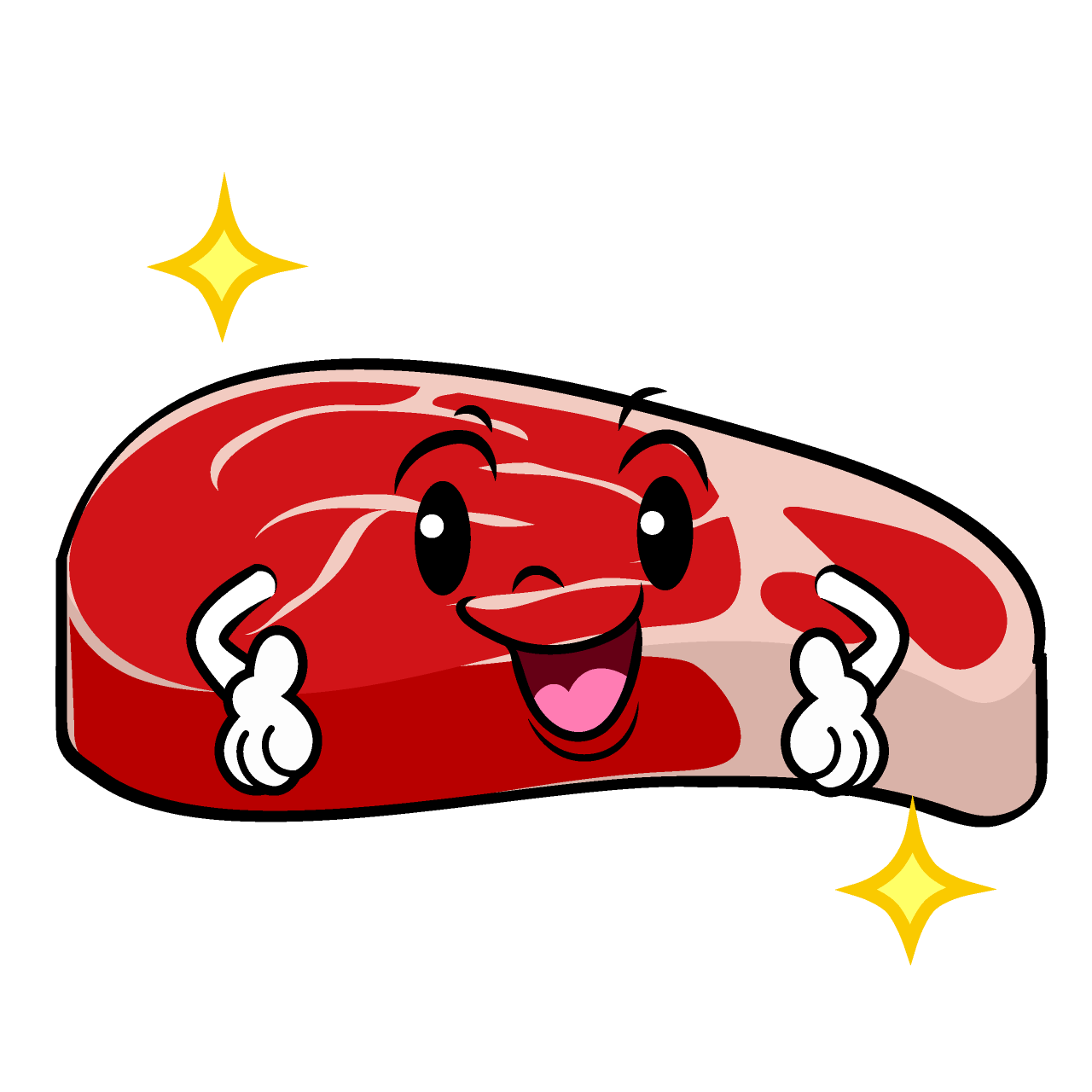 ポーズする牛肉