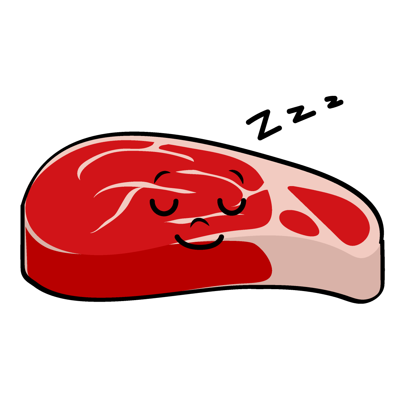寝る牛肉
