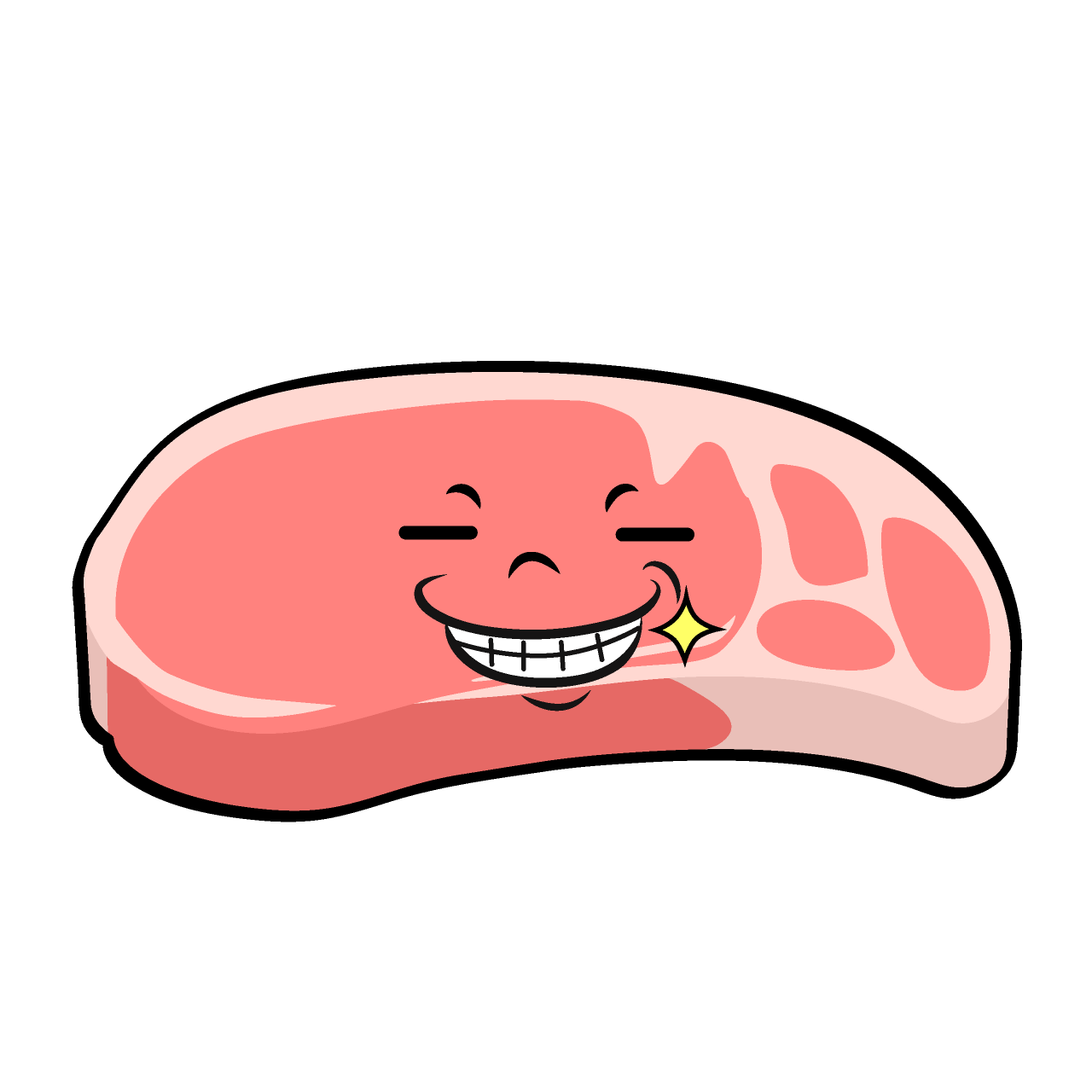 ニヤリとする豚肉