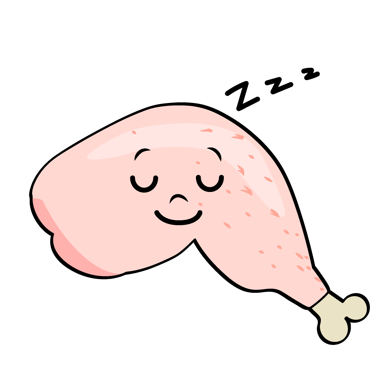 寝る鶏肉