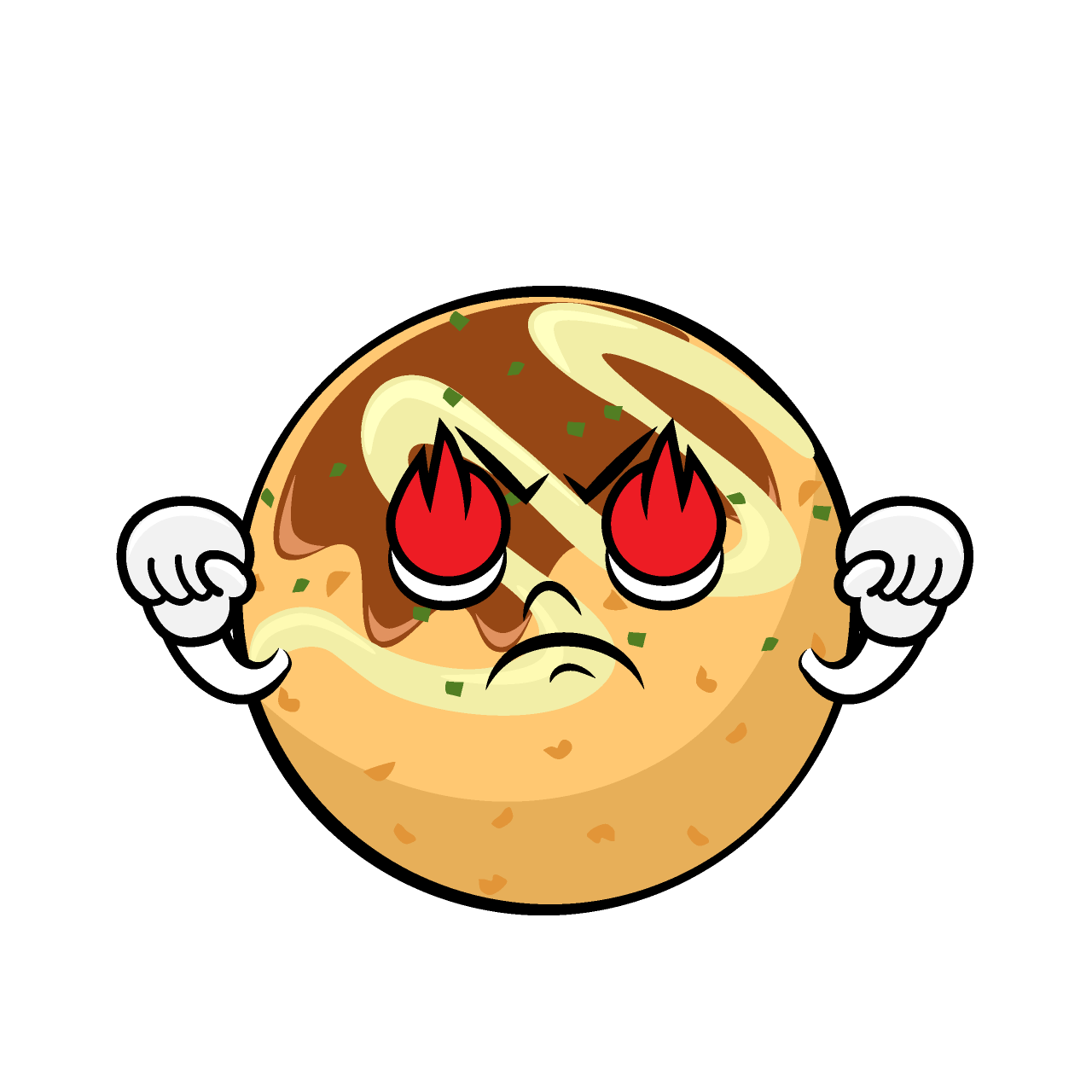 燃えるたこ焼き