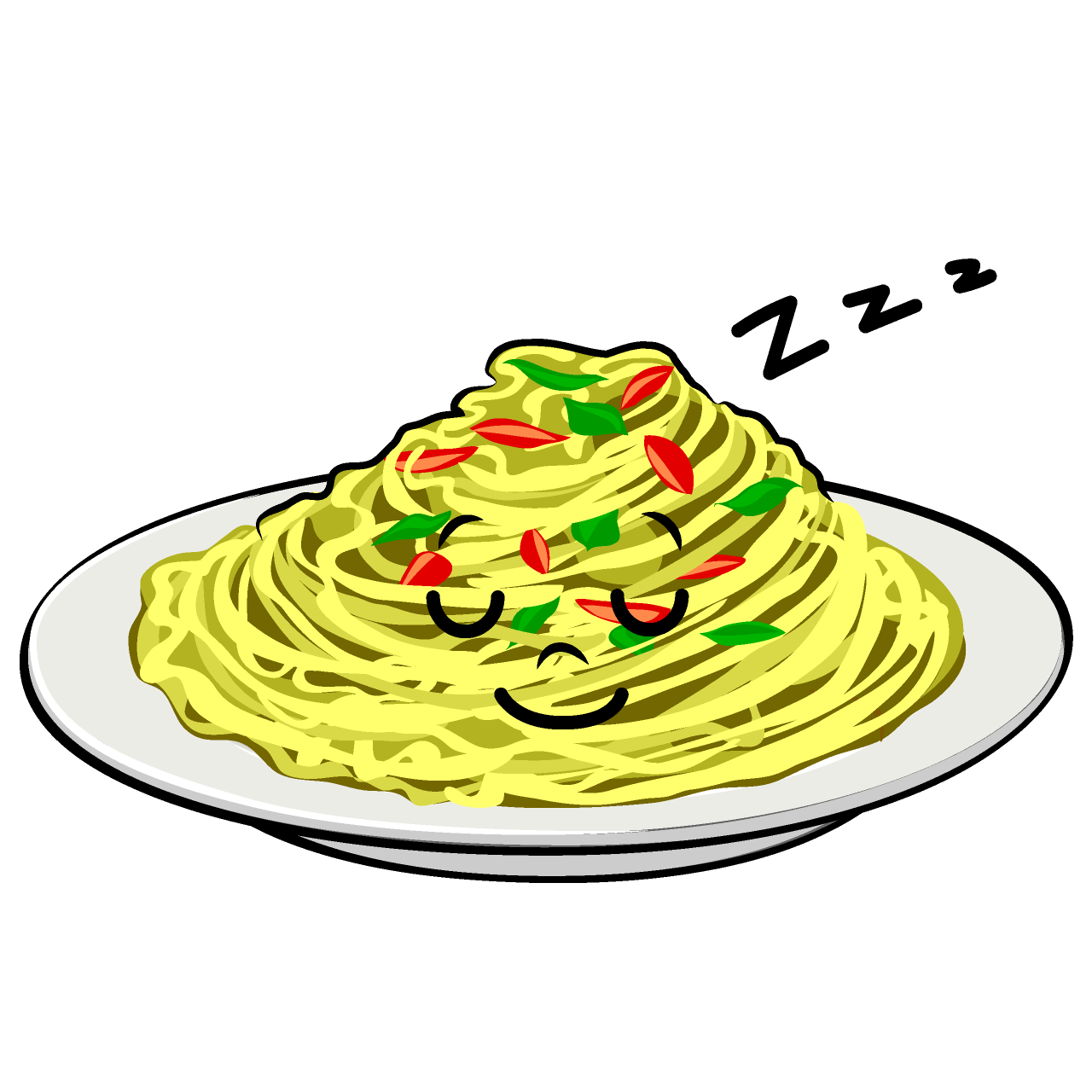 寝るパスタ