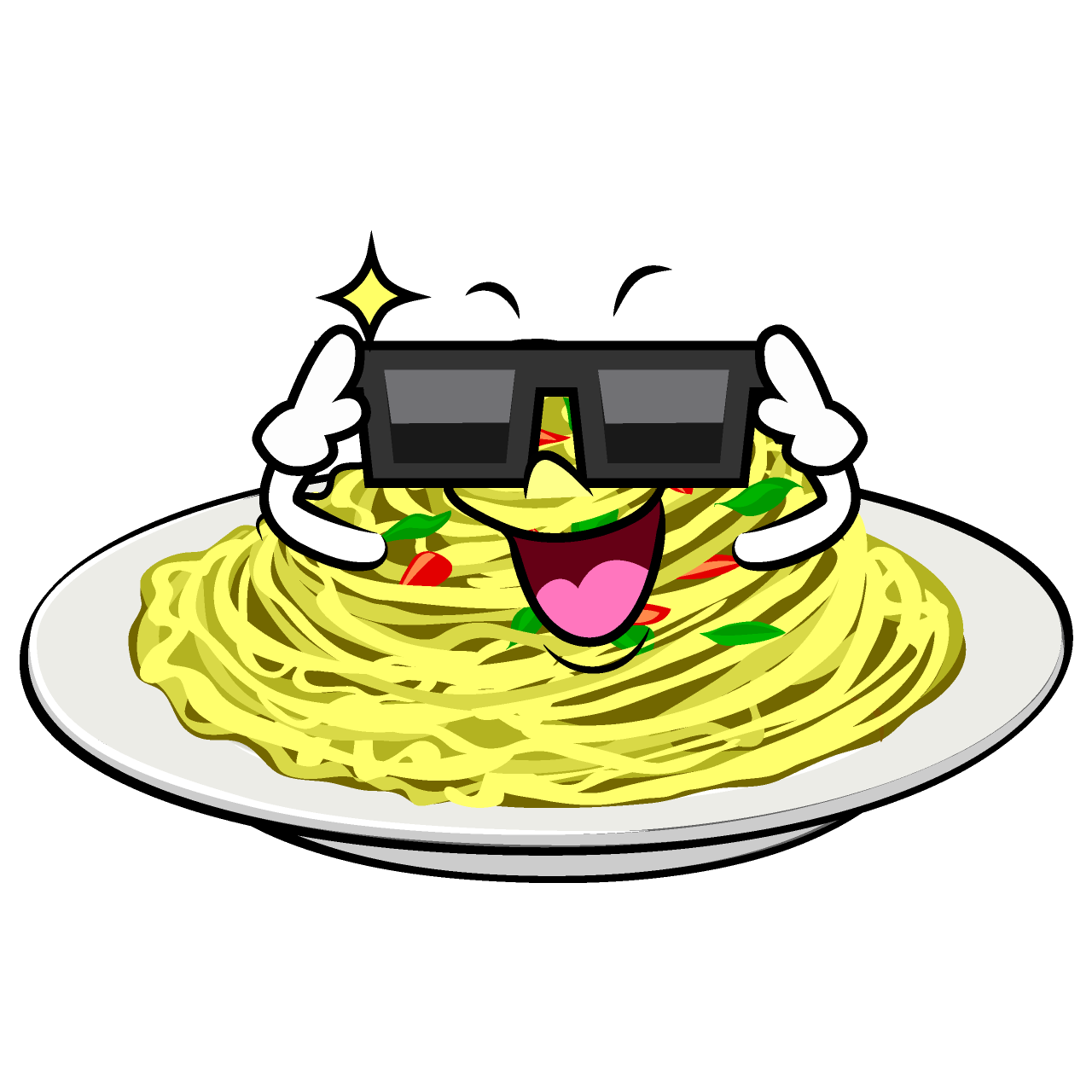 サングラスのパスタ