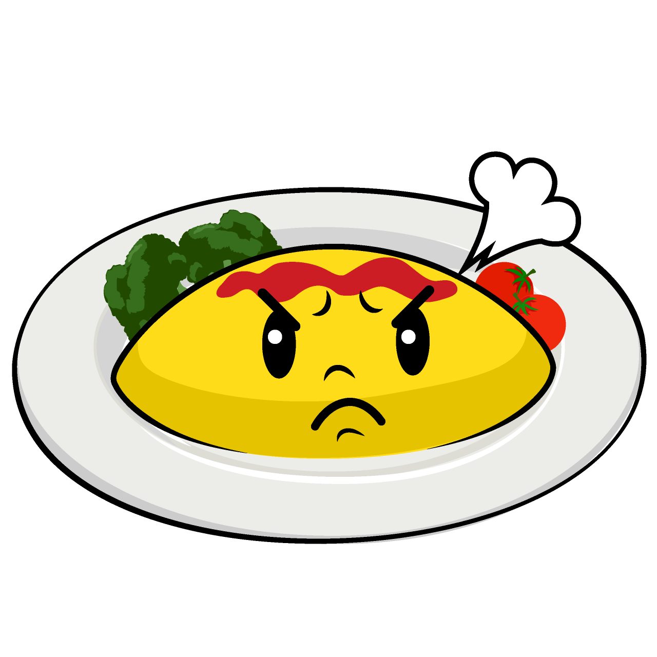 怒るオムライス