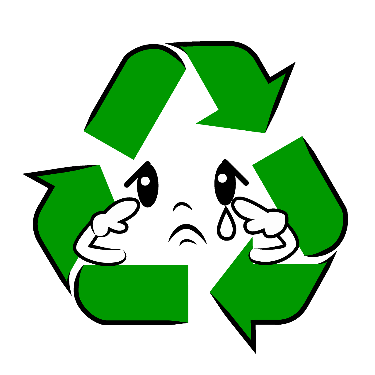 Sad Recycling Mark
