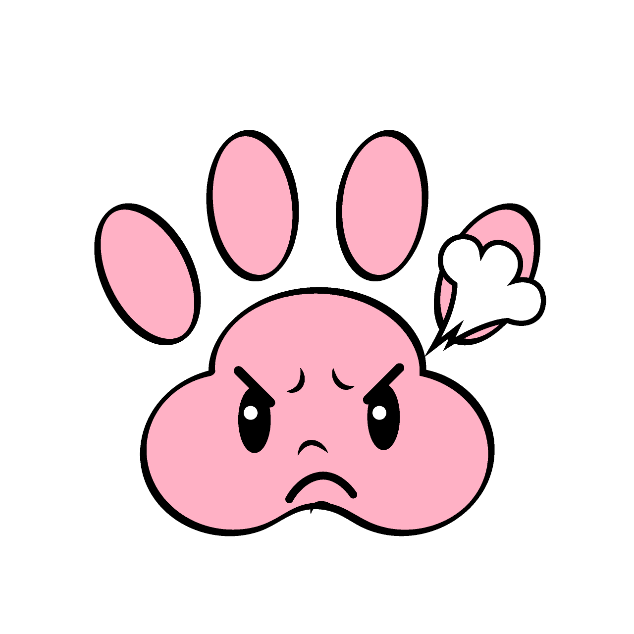 怒る肉球