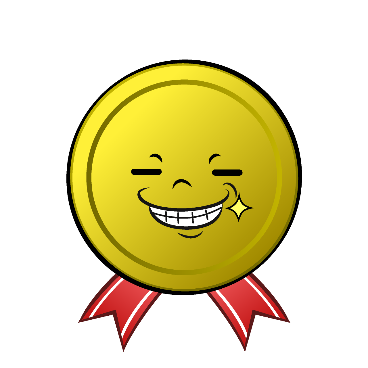 Grinning Gold Medal