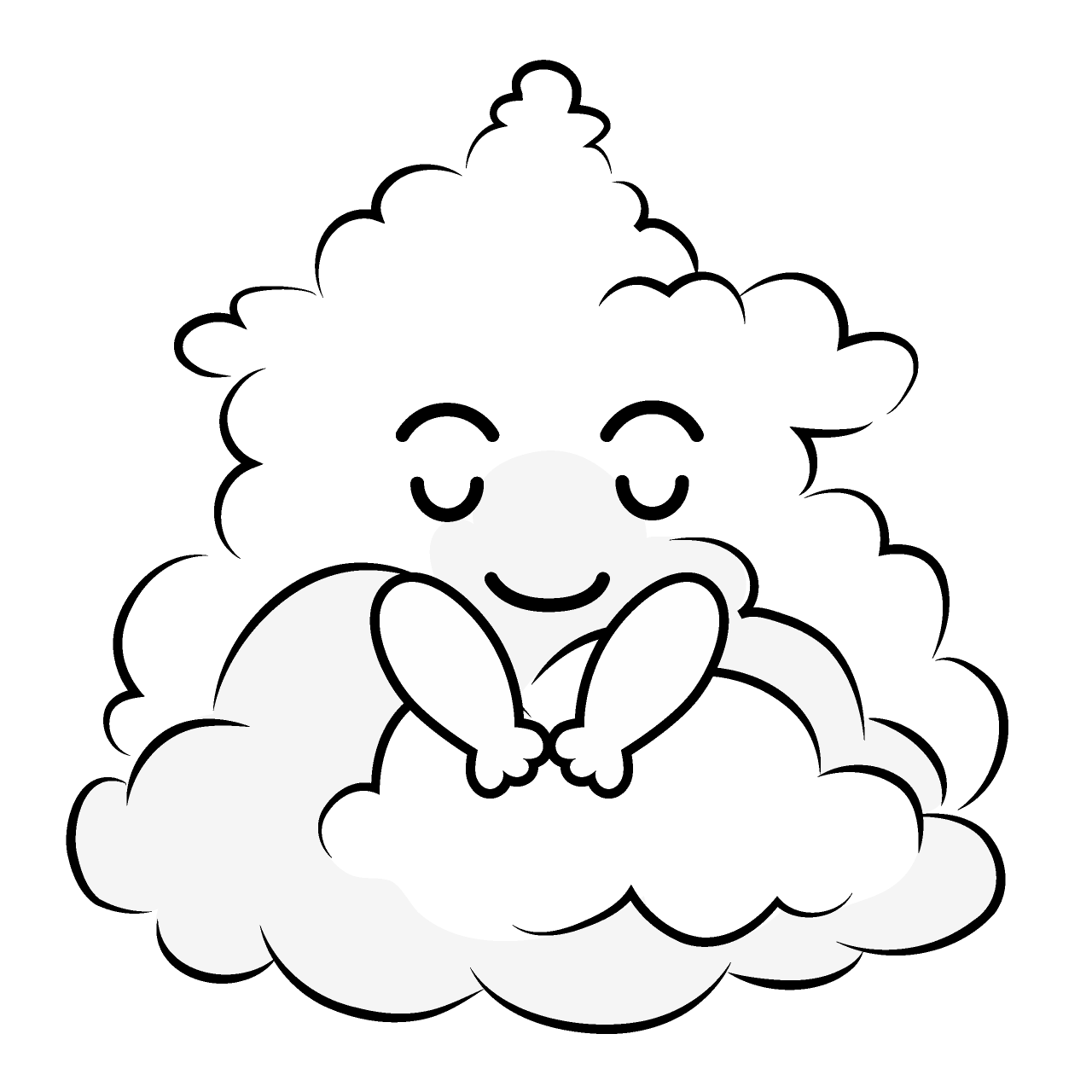 お辞儀する入道雲