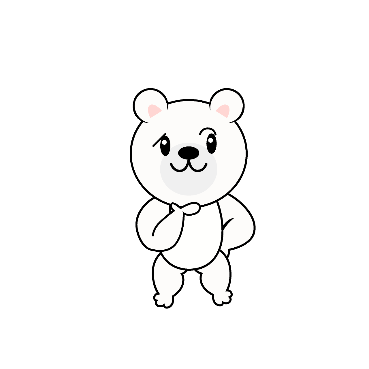 考えるシロクマ