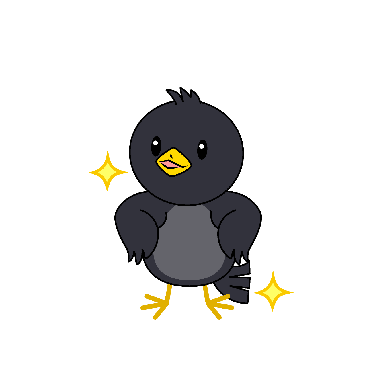 ポーズするカラス