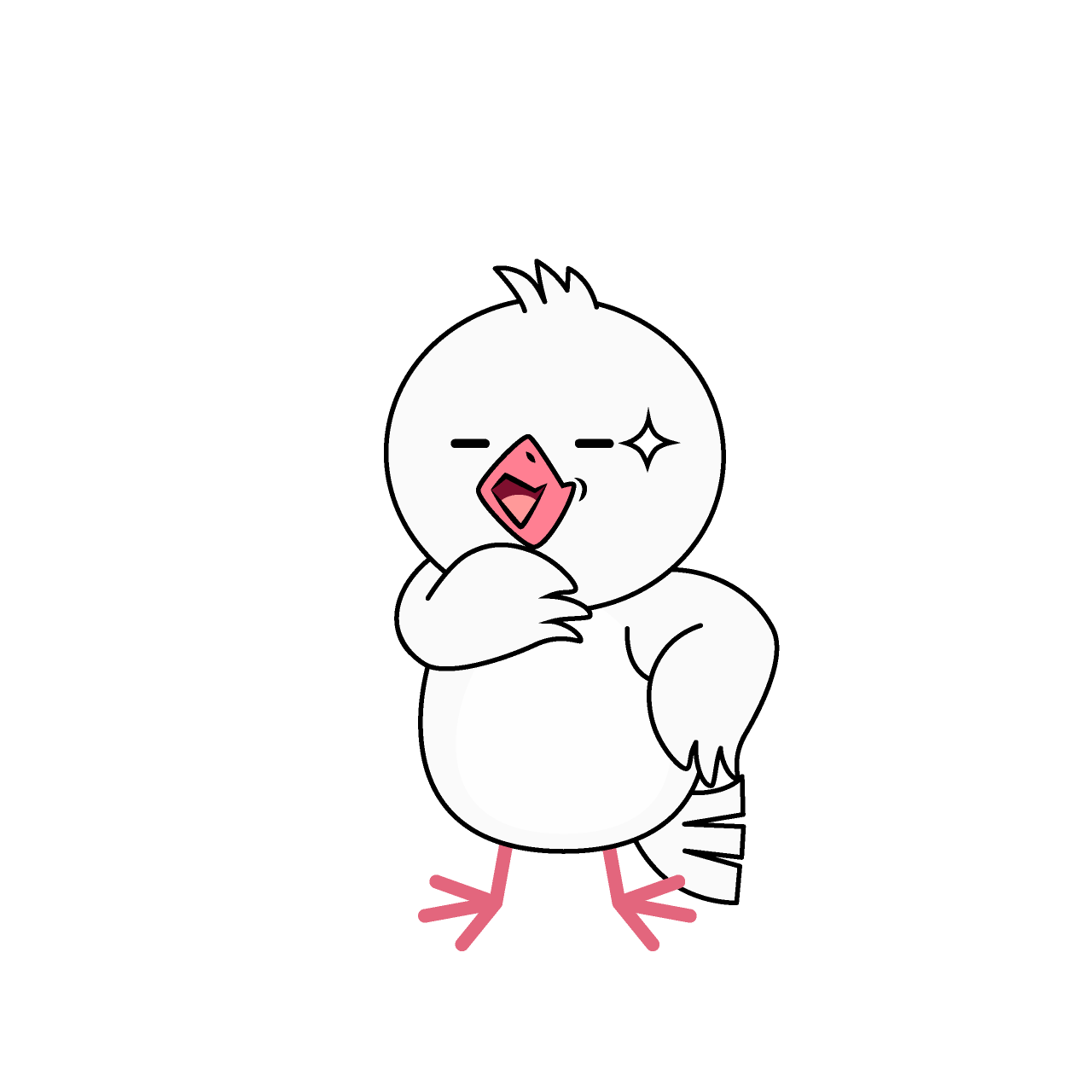 ニヤリとする鳩