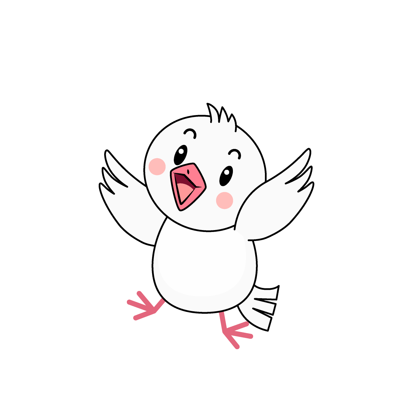 驚く鳩