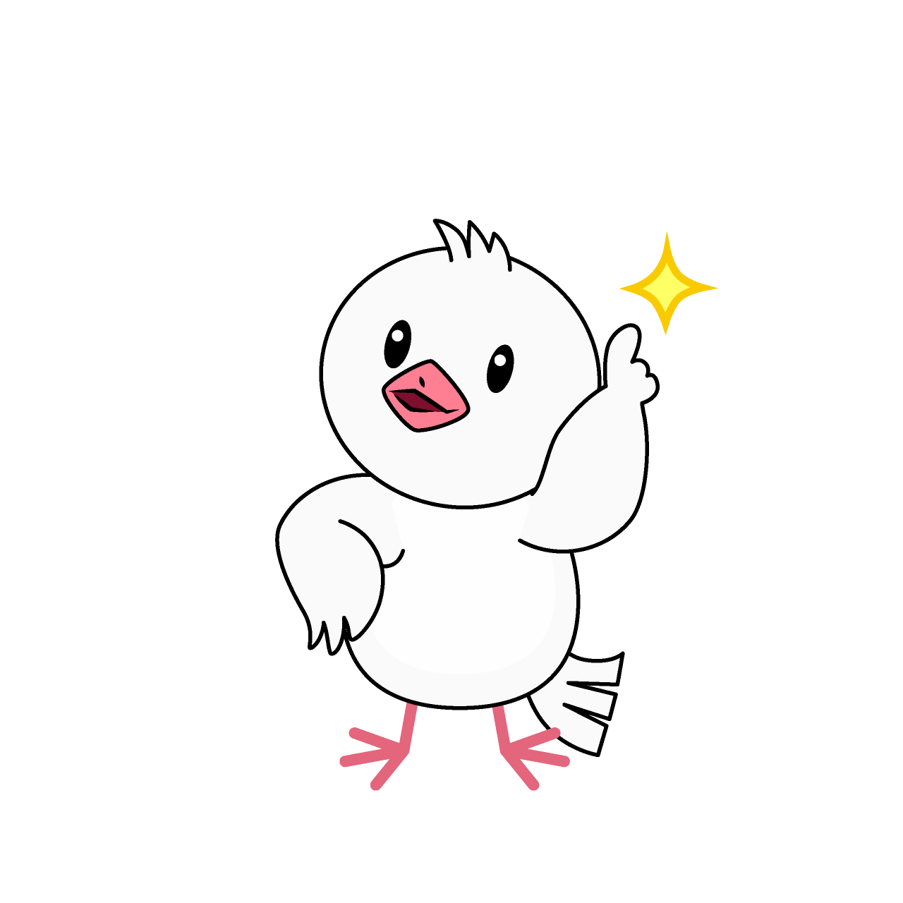 指差しする鳩