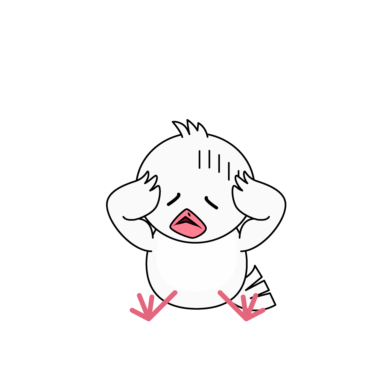 お辞儀する鳩