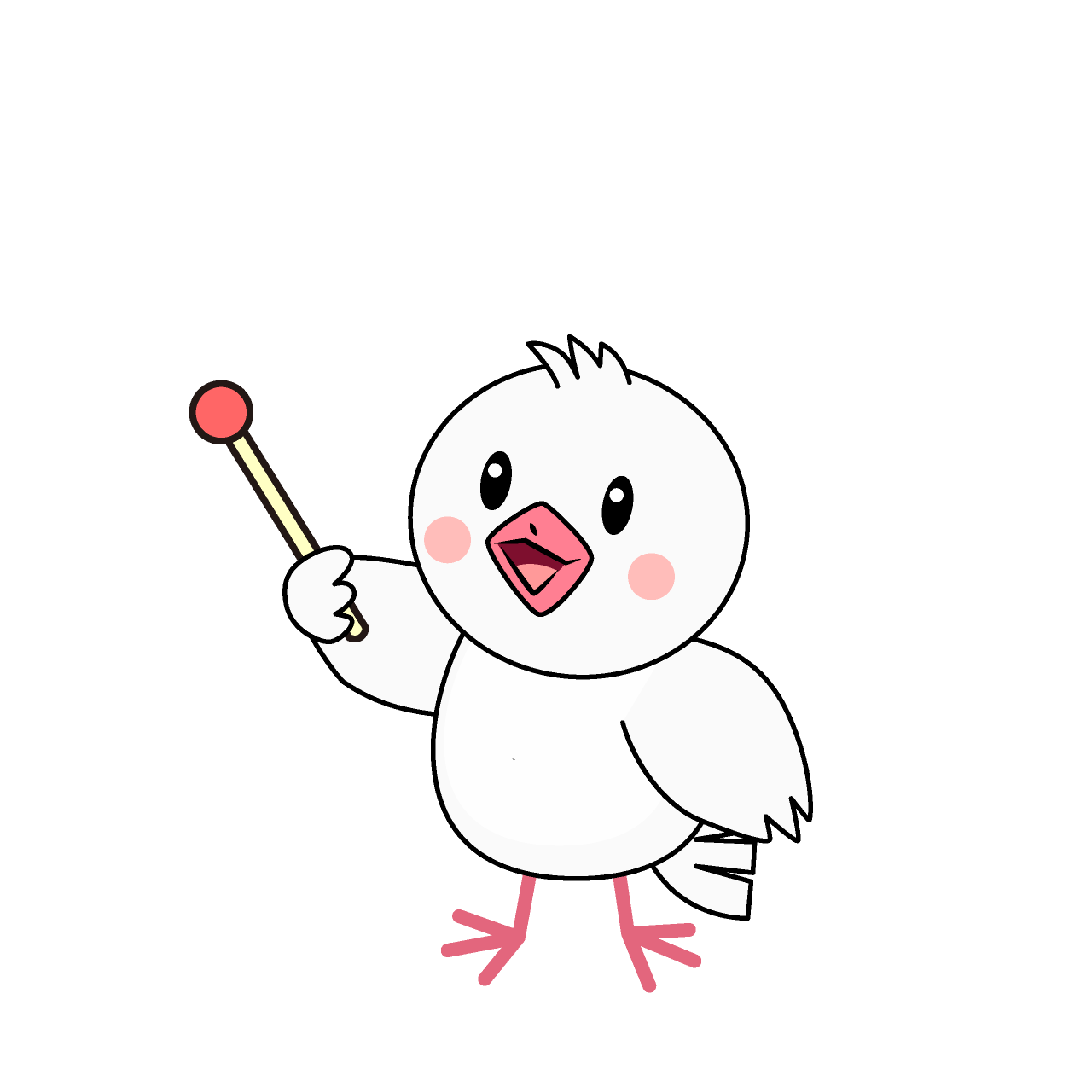 説明する鳩