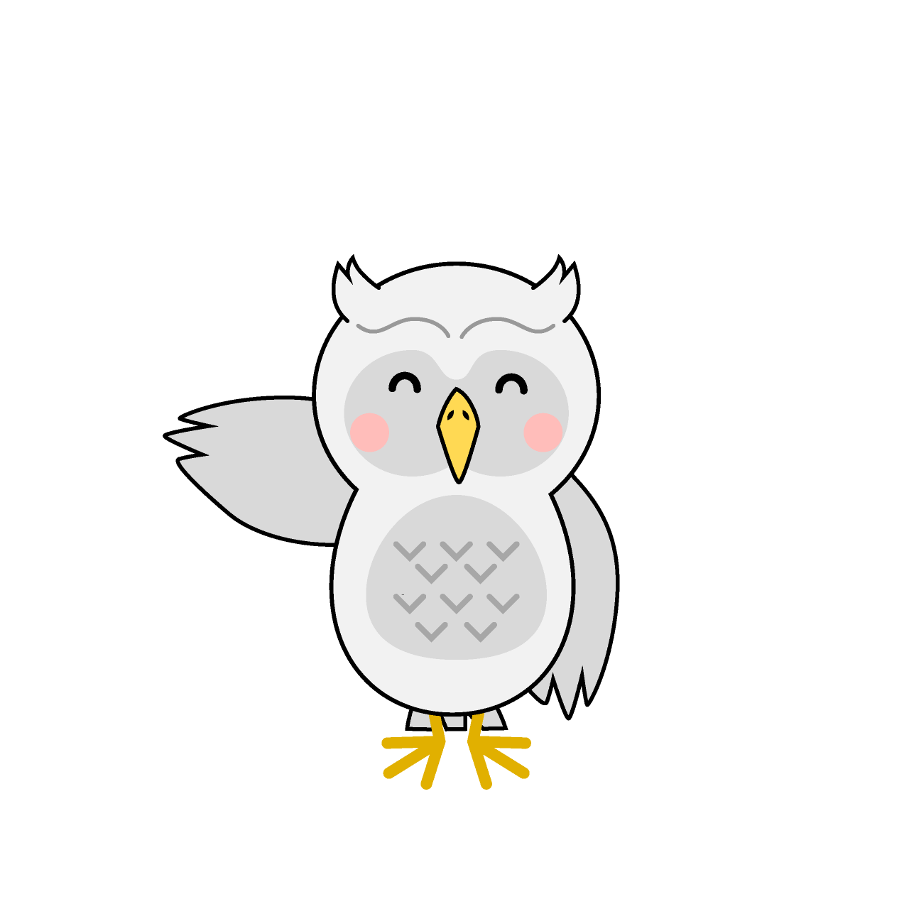 Smiling Snowy Owl
