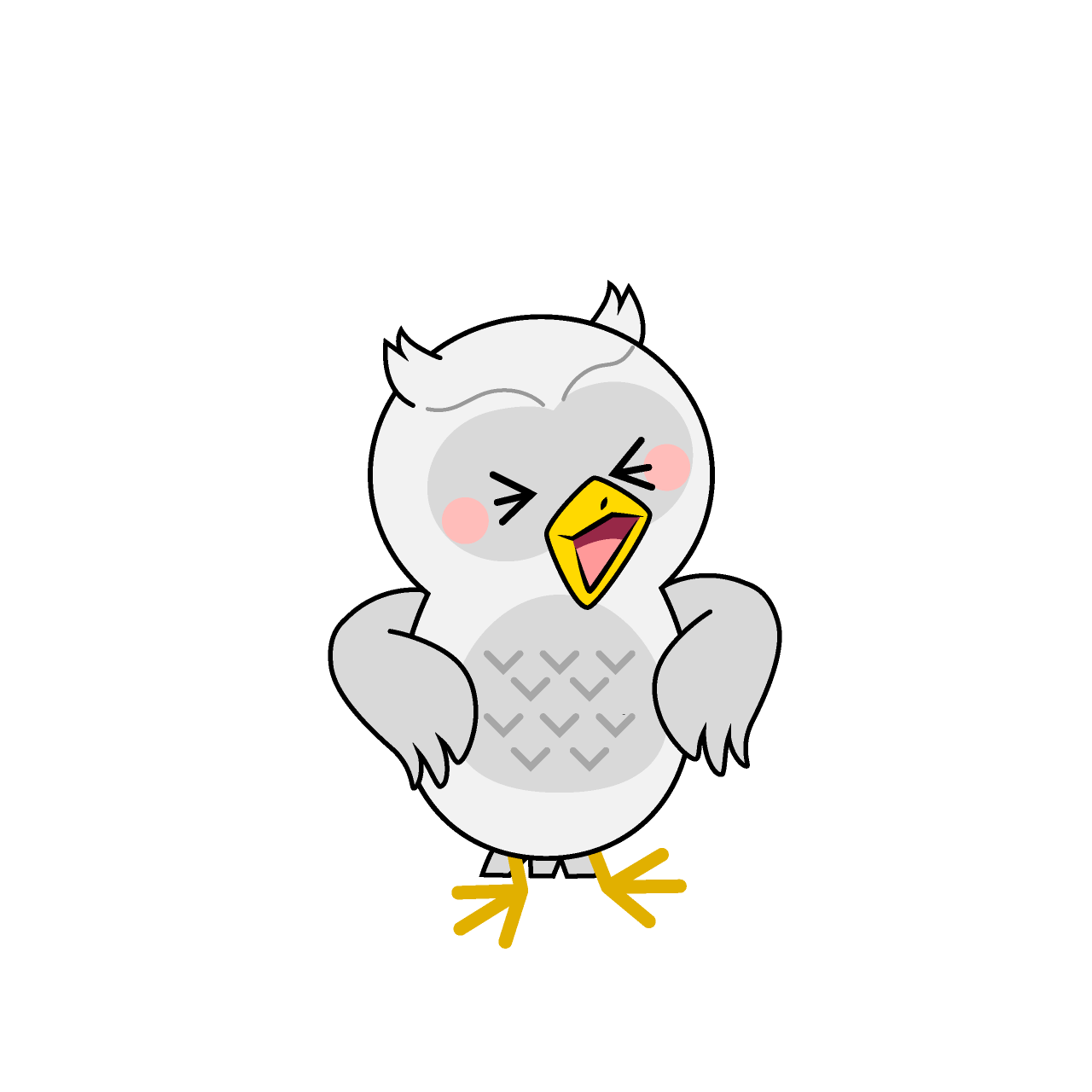 笑う白フクロウ