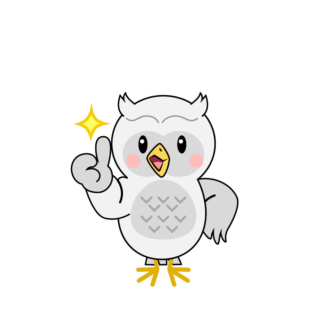 いいねする白フクロウ