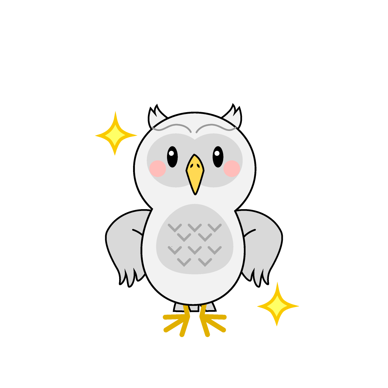 ポーズする白フクロウ