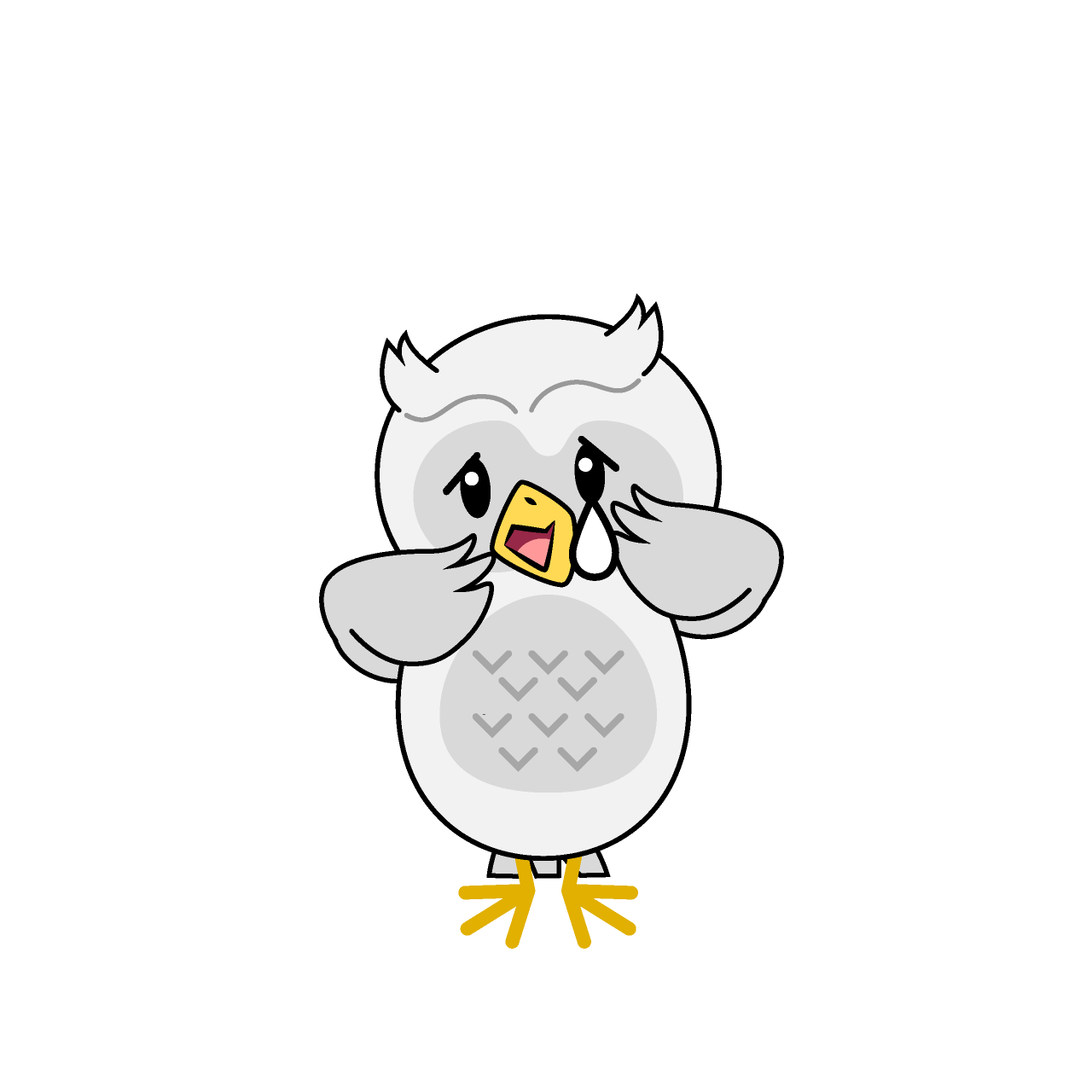 Sad Snowy Owl