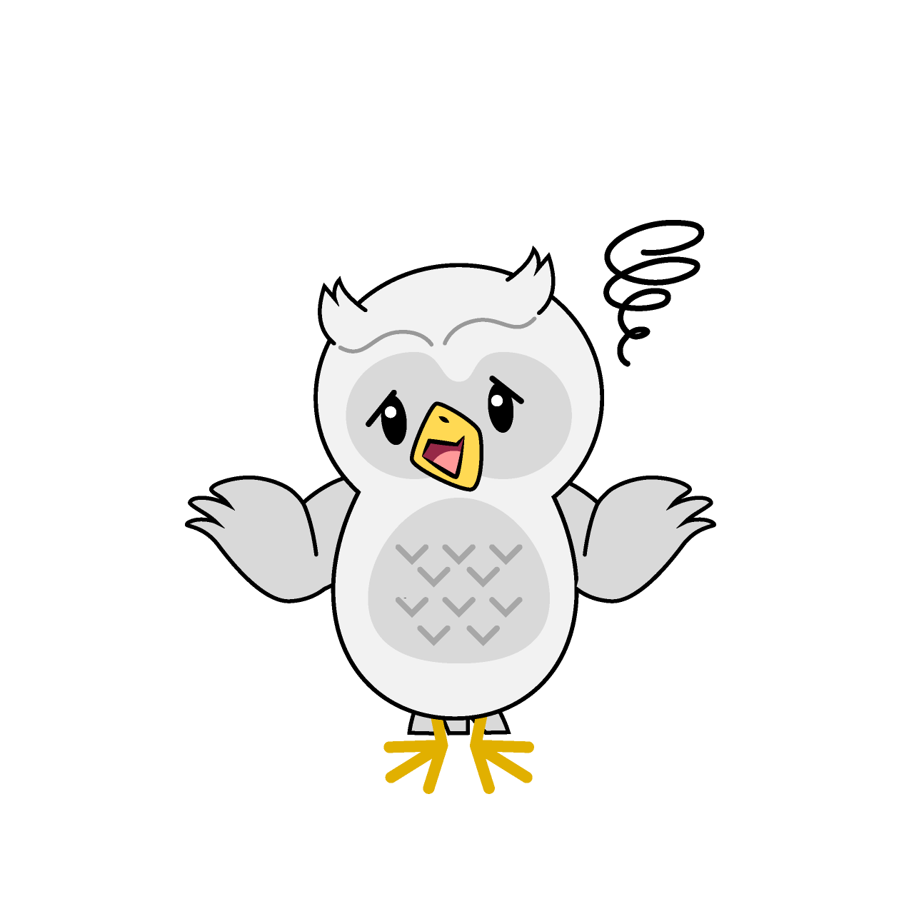 困る白フクロウ