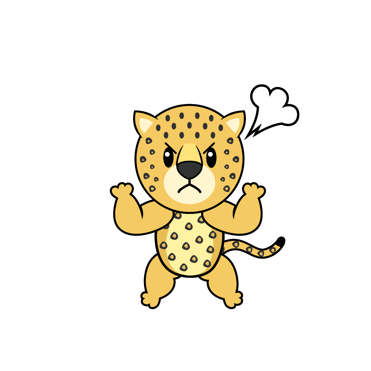 怒るヒョウ