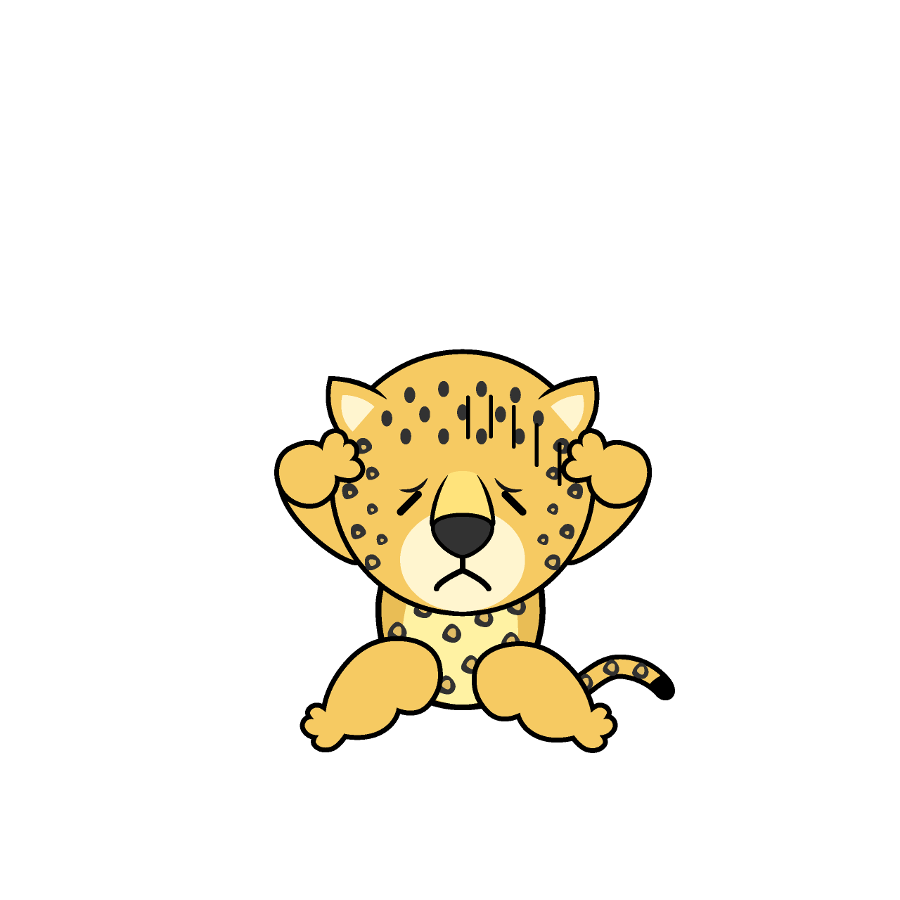お辞儀するヒョウ