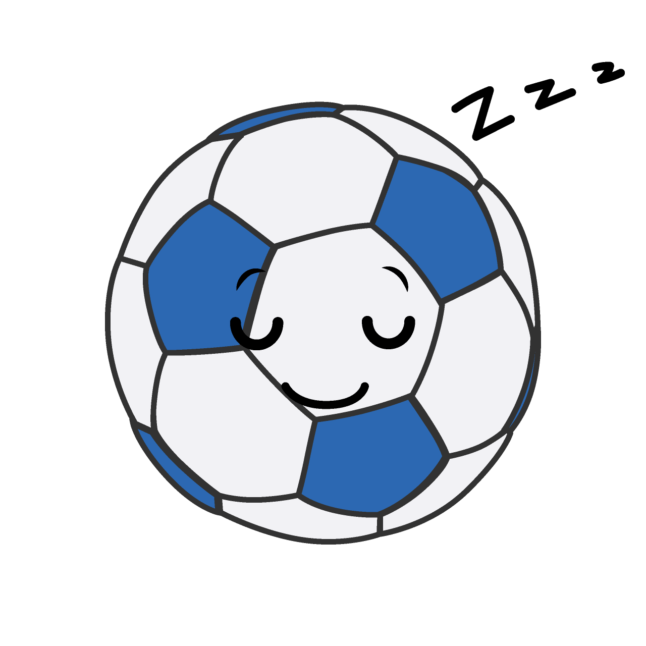 寝るサッカーボール