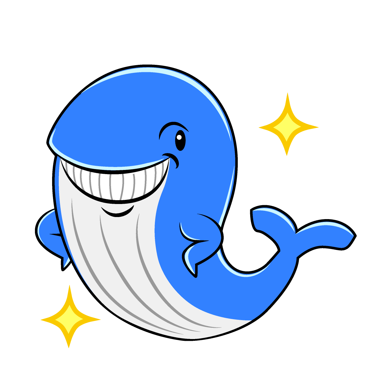 ポーズするシロナガスクジラ