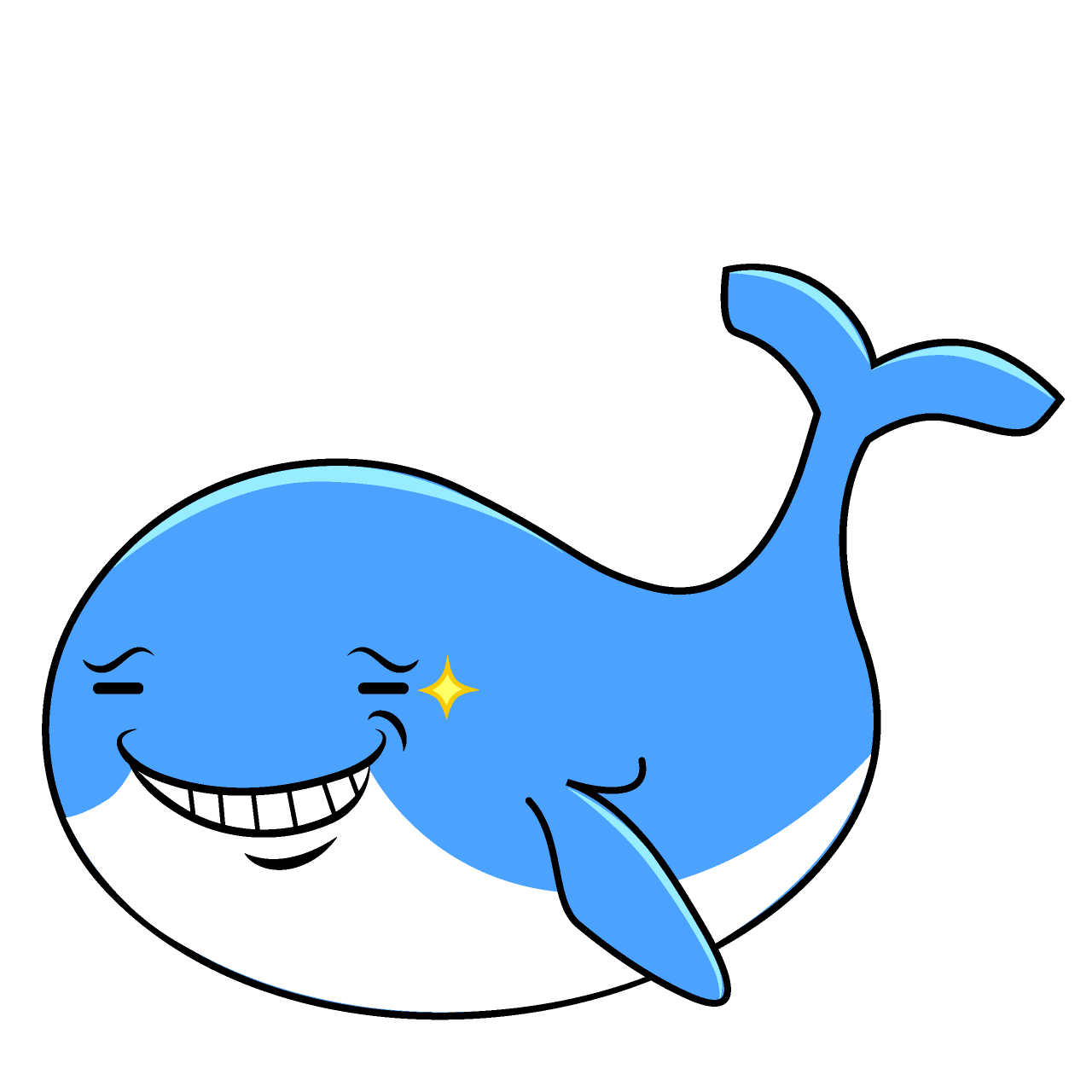 Grinning Blue Whale