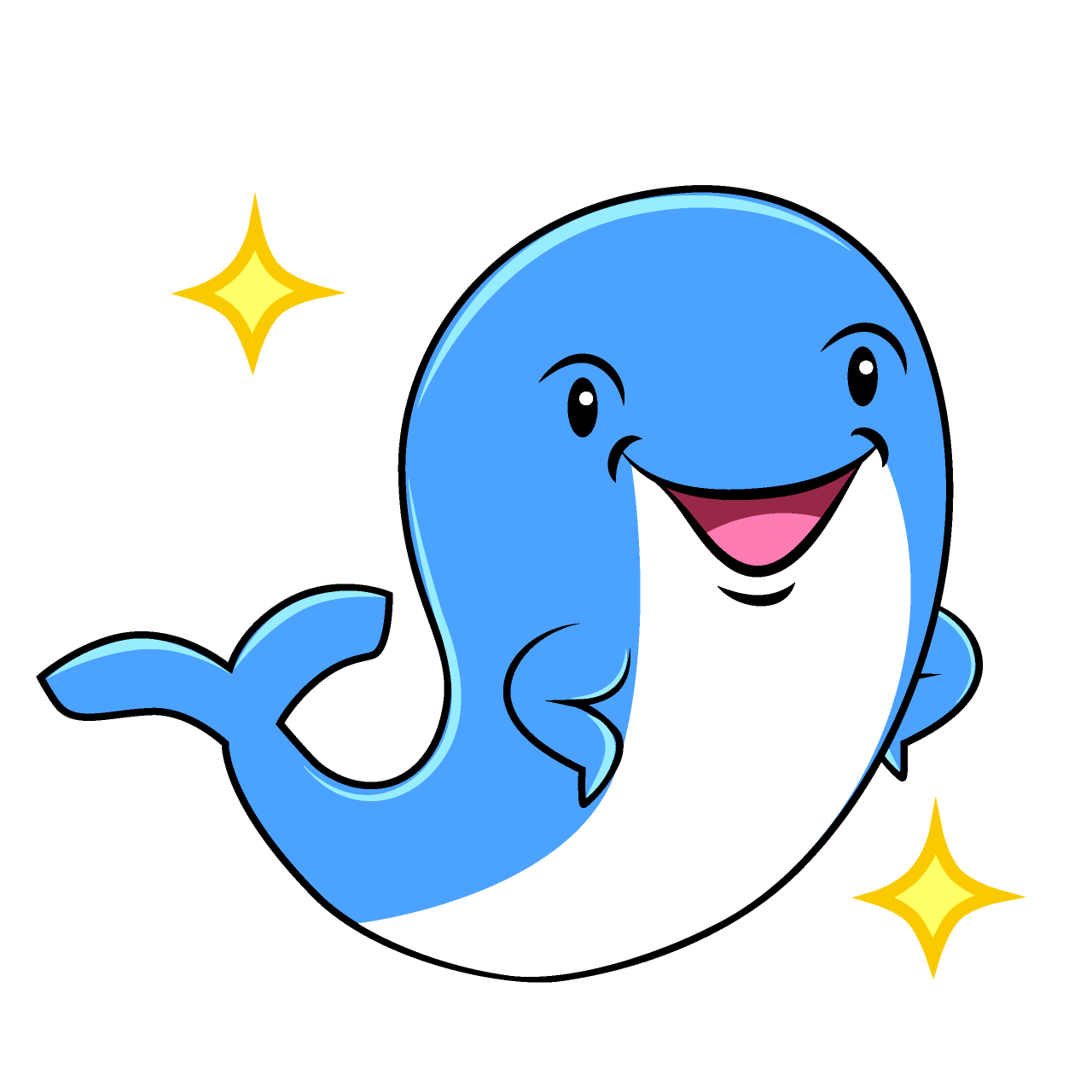 ポーズする青クジラ