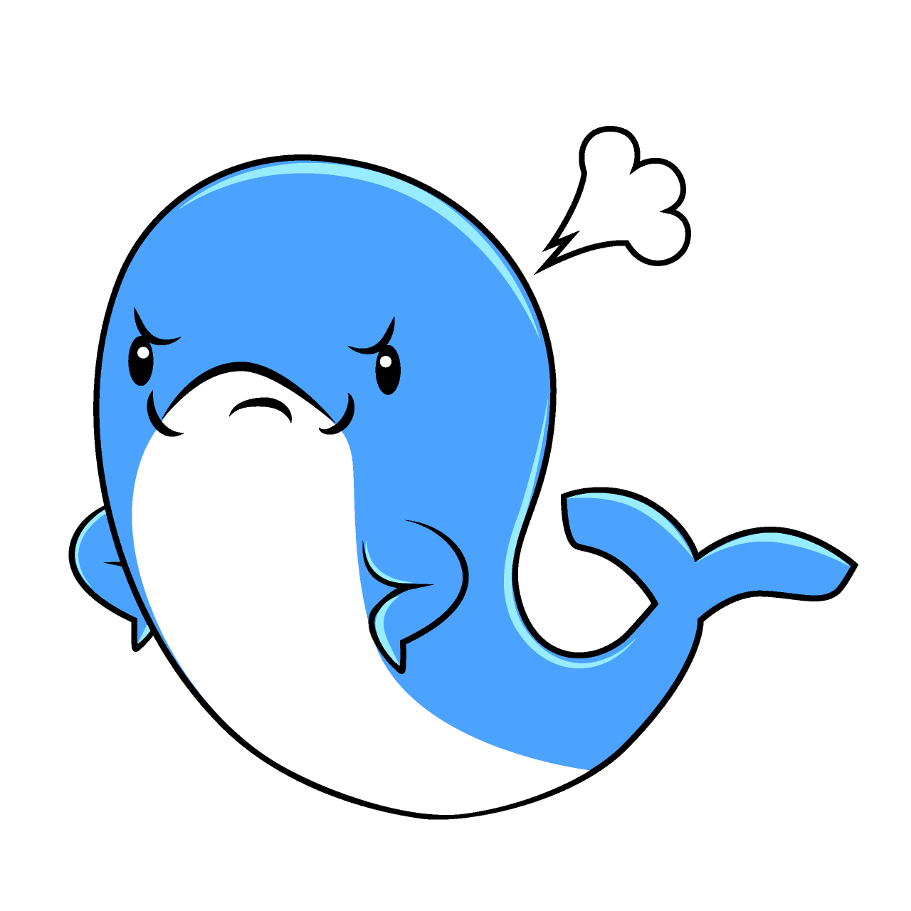 怒る青クジラ