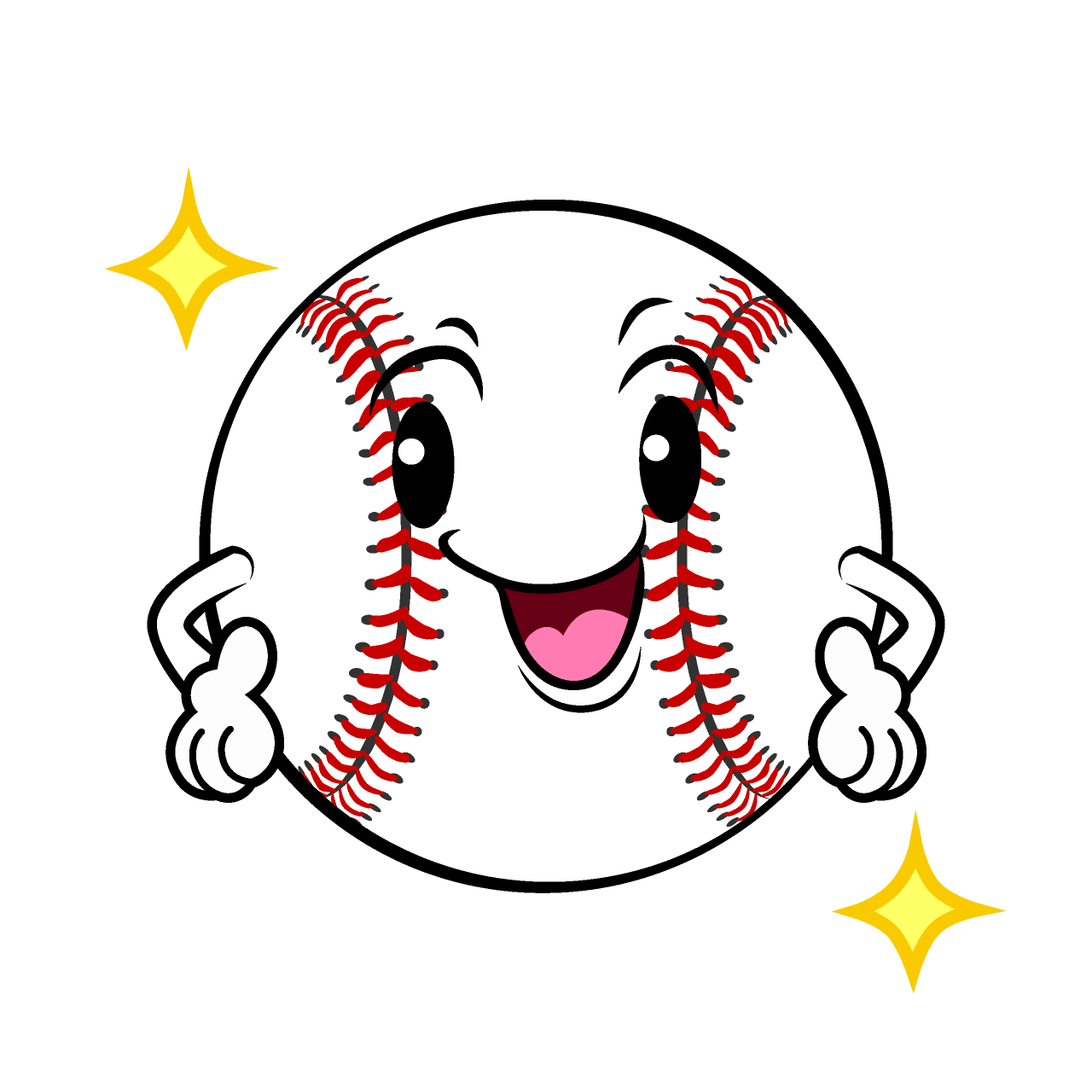 自信満々な野球ボール