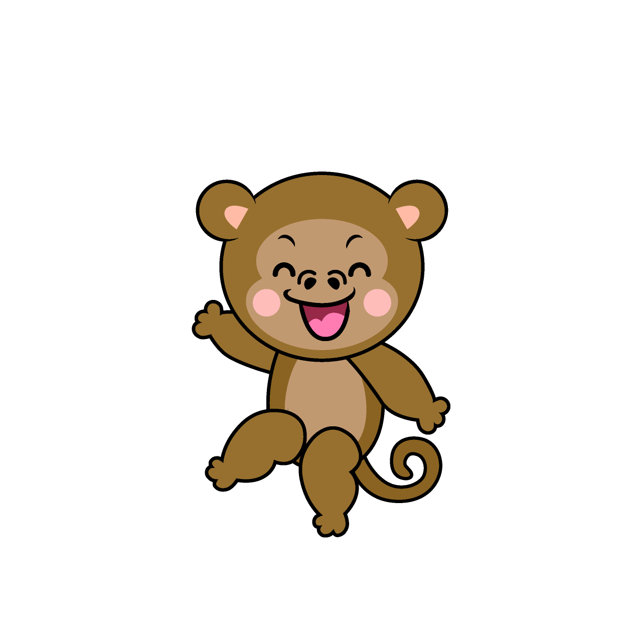 笑顔のサル