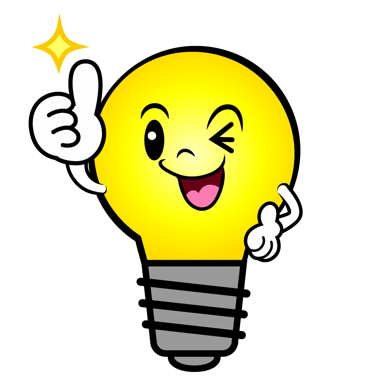 Thumbs-up Light Bulb