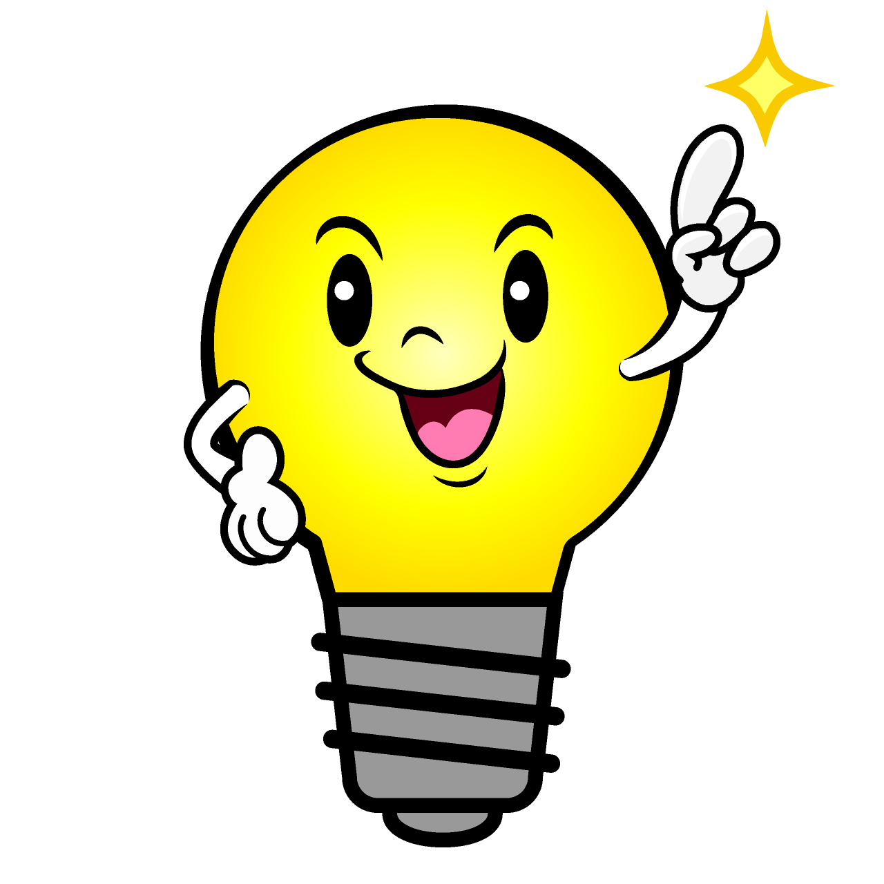 Pointing Light Bulb