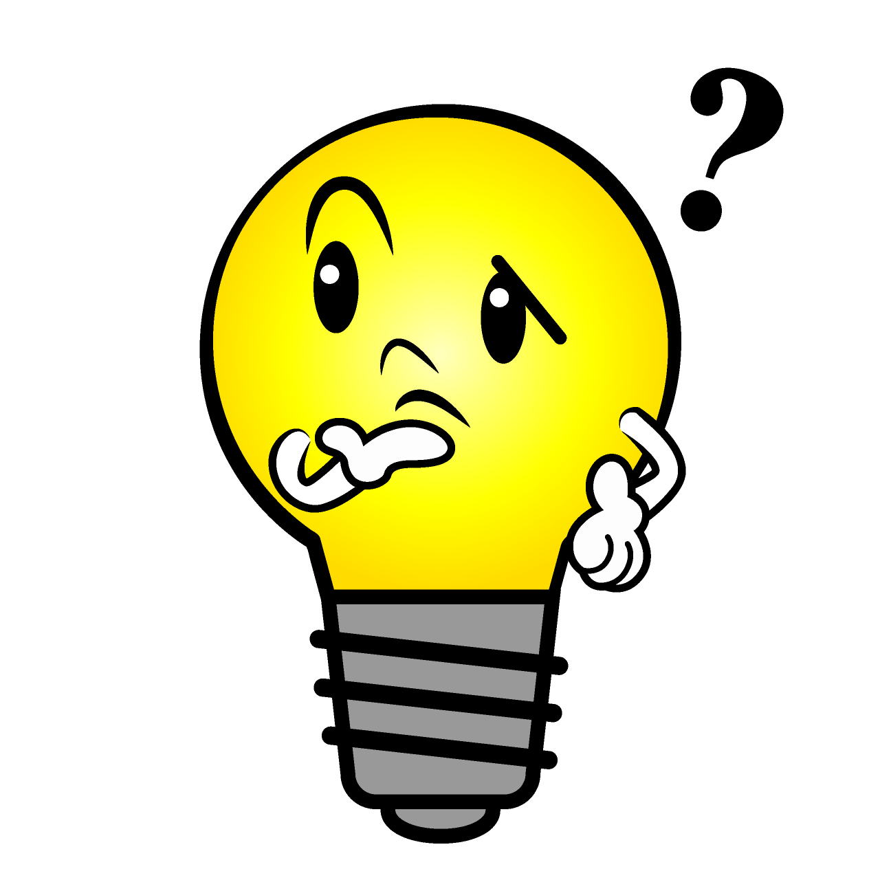 悩む電球