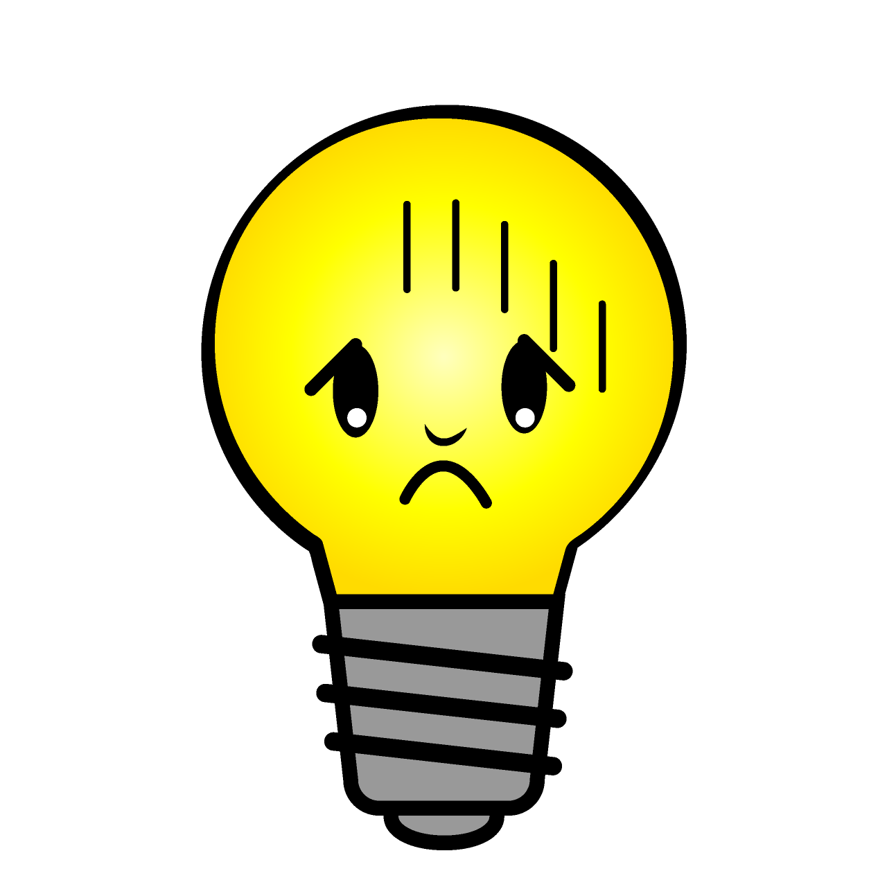 落ち込む電球
