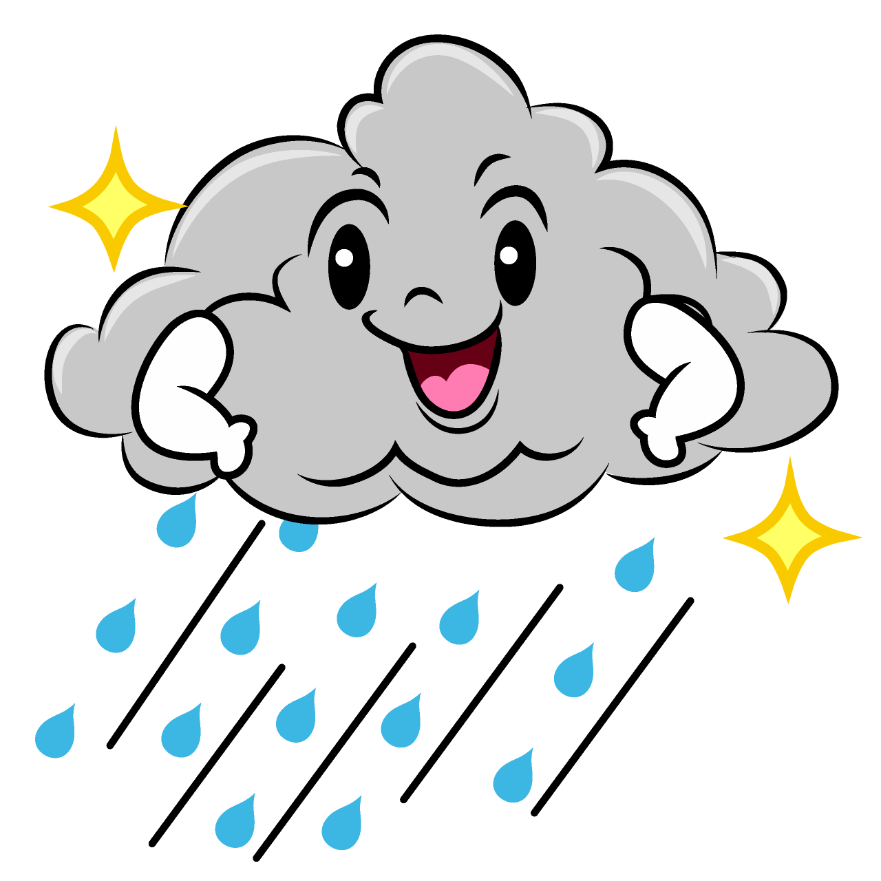 ポーズする雨雲