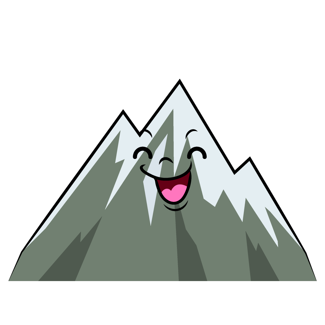 笑顔の雪山