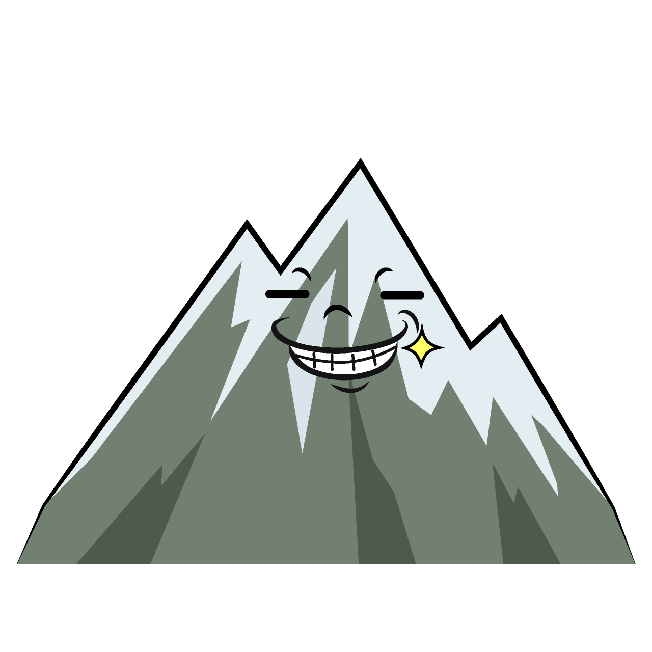 Smirking Snowy Mountain