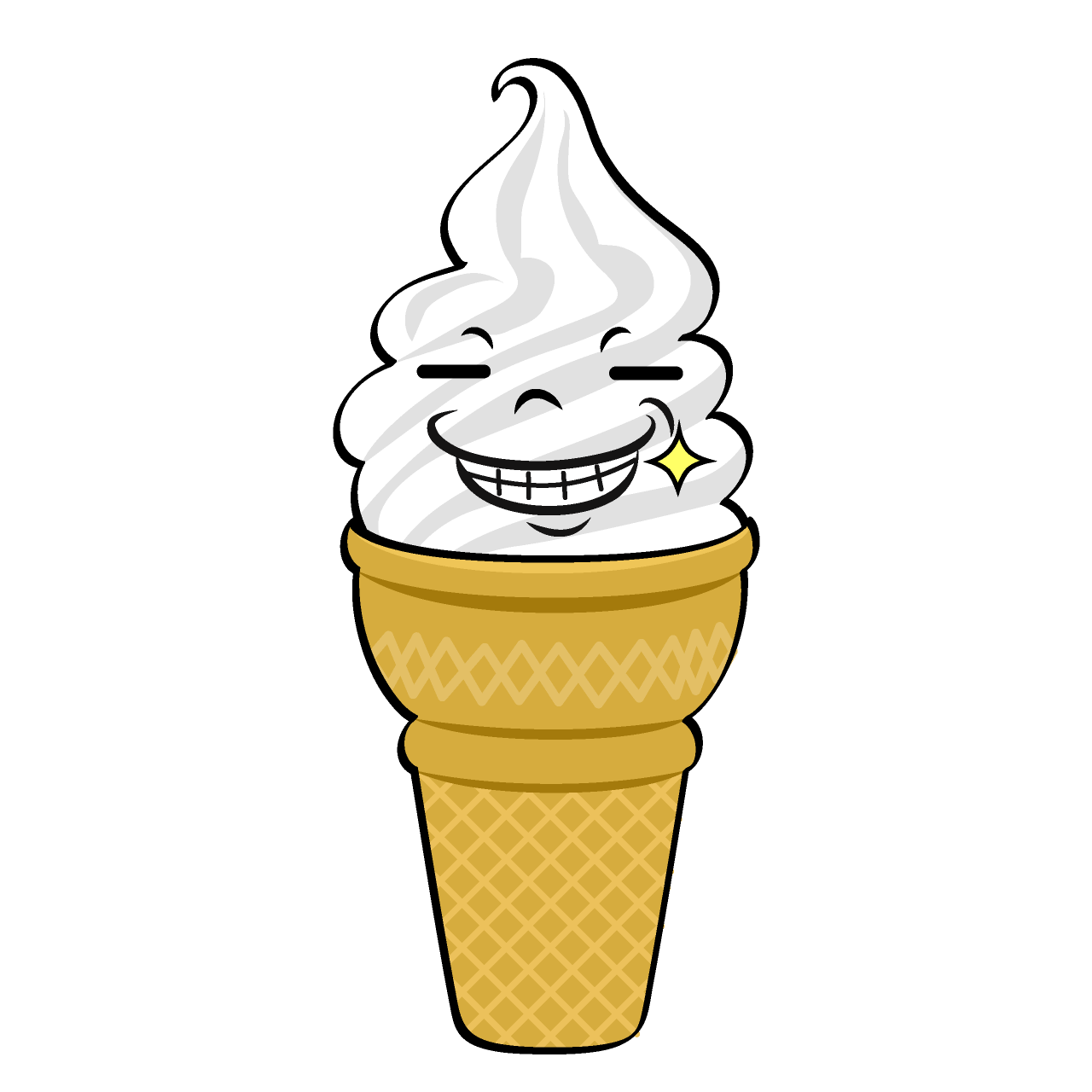 Grinning Soft Serve Ice Cream