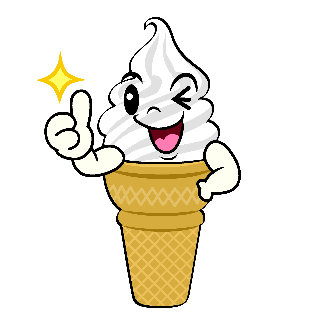 Thumbs-up Soft Serve Ice Cream