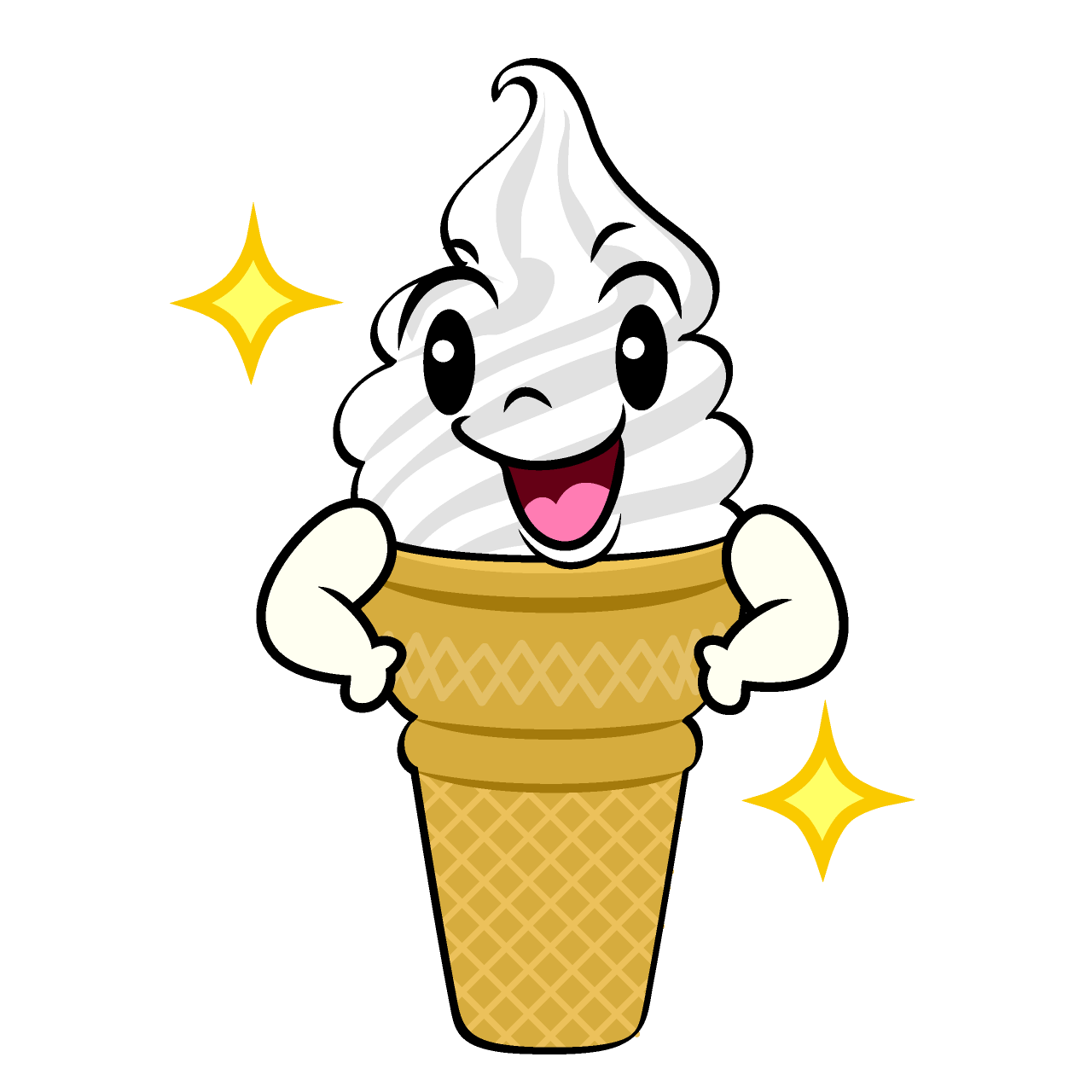 Posing Soft Serve Ice Cream