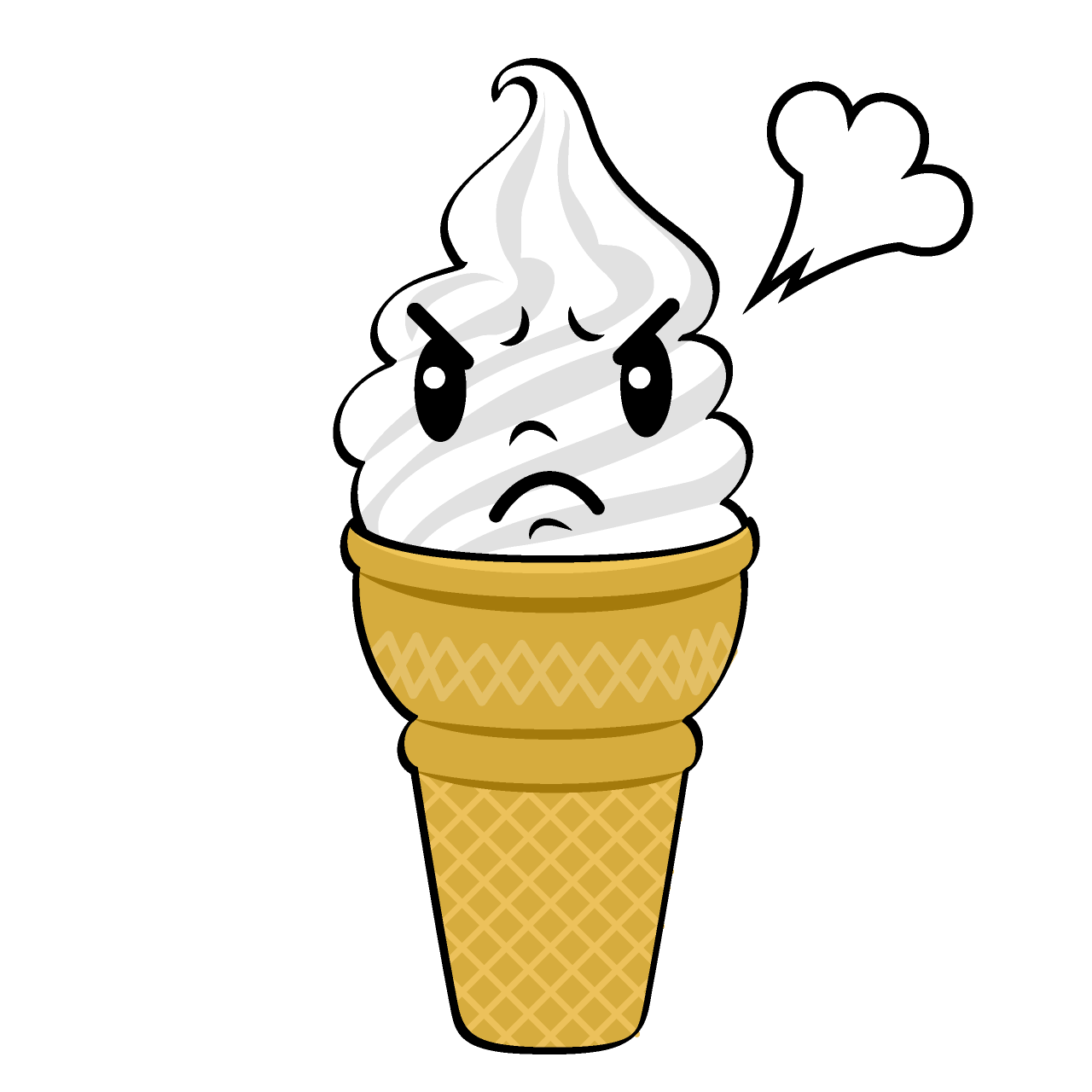 Angry Soft Serve Ice Cream