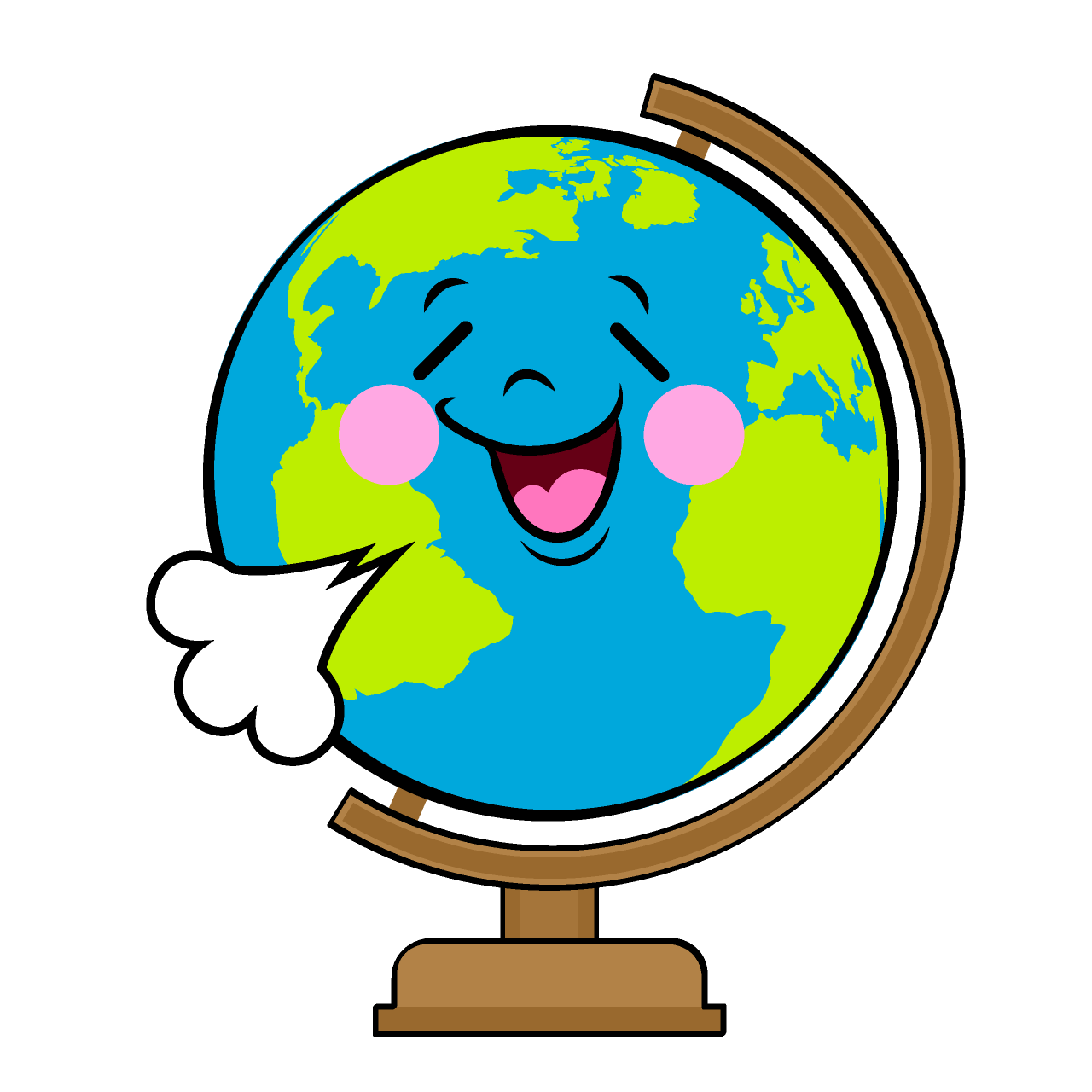 リラックスする地球儀