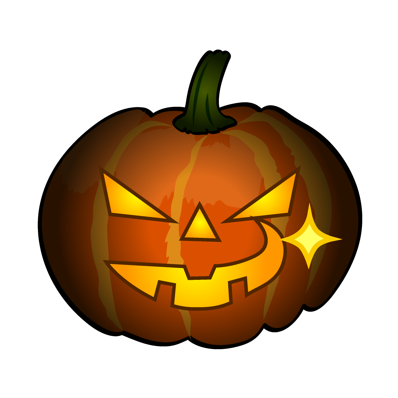 ニヤリとする夜のハロウィンカボチャ