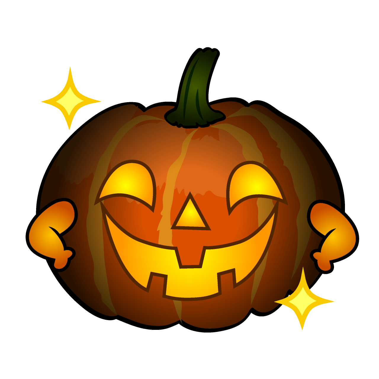 Posing Night Halloween Pumpkin