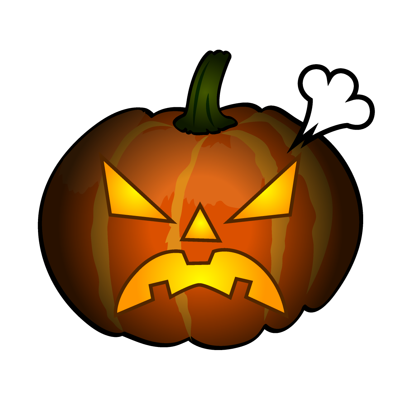 怒る夜のハロウィンカボチャ