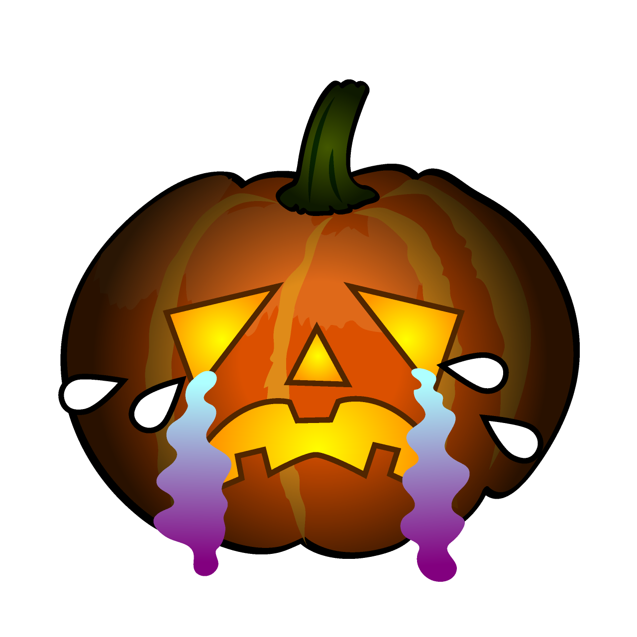 泣く夜のハロウィンカボチャ